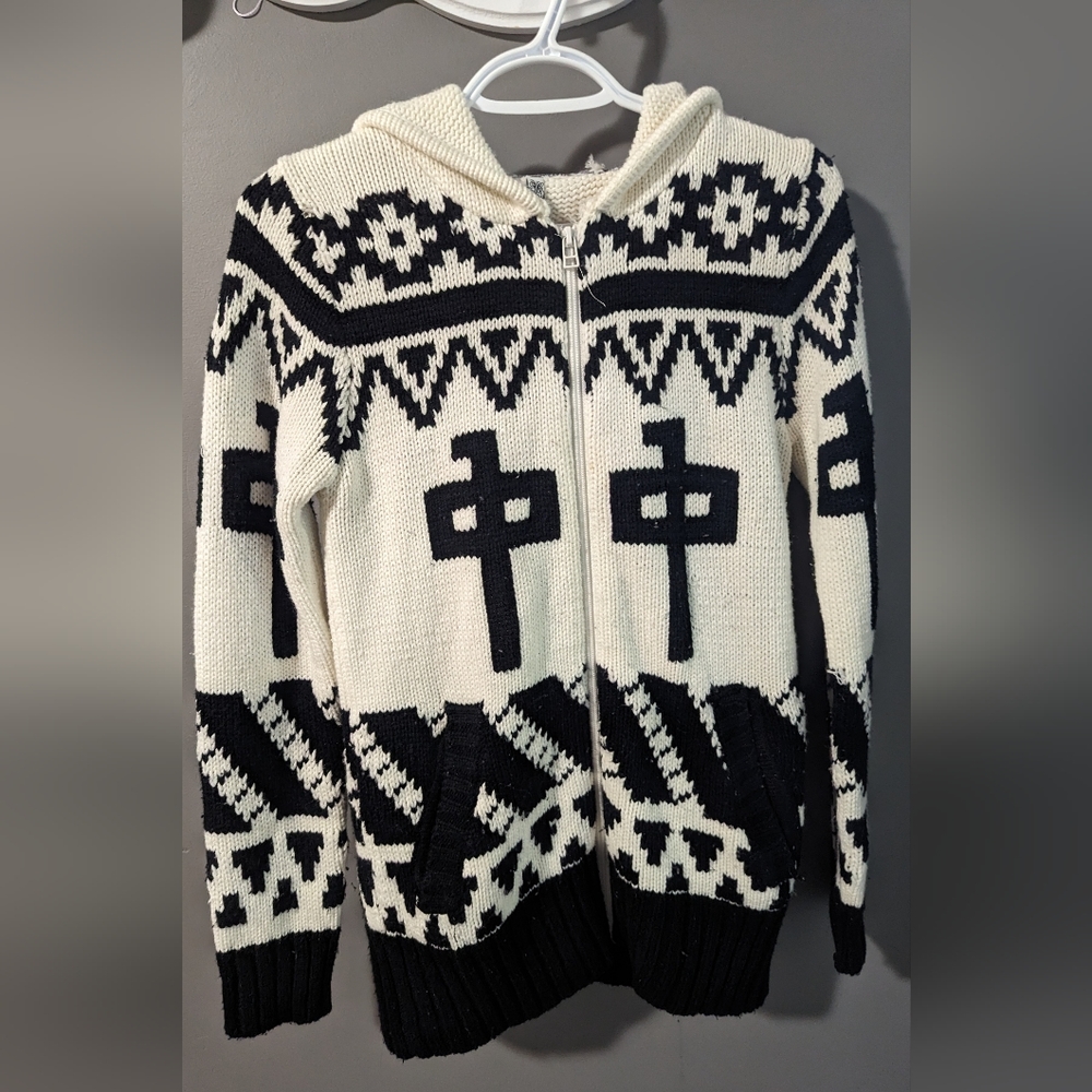 RDA knit zip up sweater